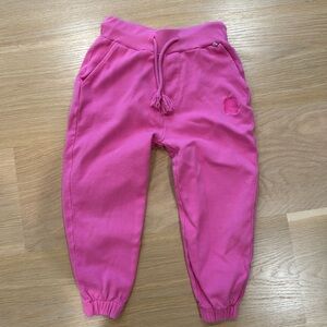 Girls pink sweatpants. Size 6 fits TTS wide legged
